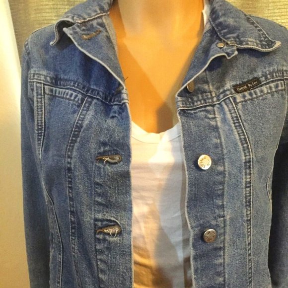 Vintage Riveted by Lee Sm Women's preowned 90s Jean Jacket. - Picture 1 of 6